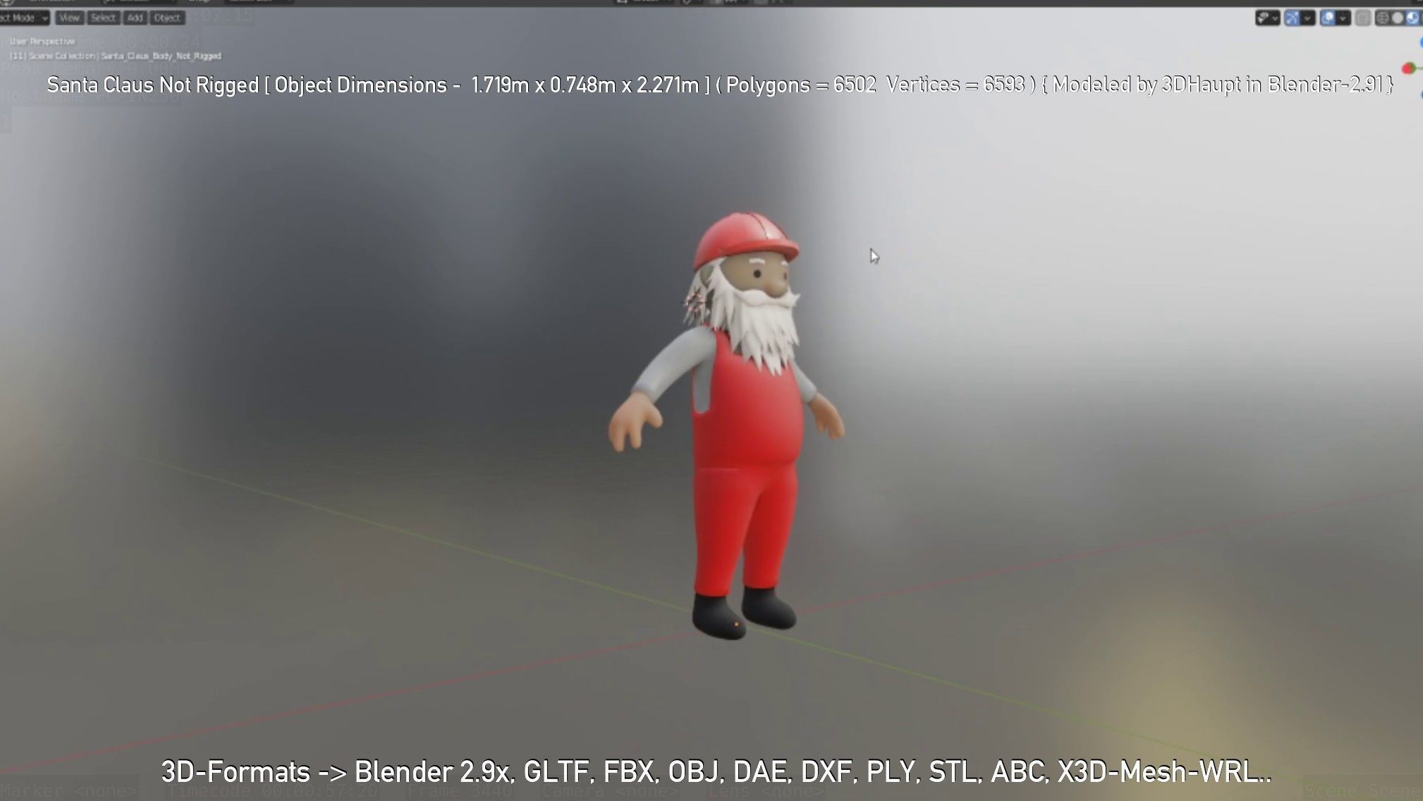 Santa Claus From The Construction Site 3D model_41
