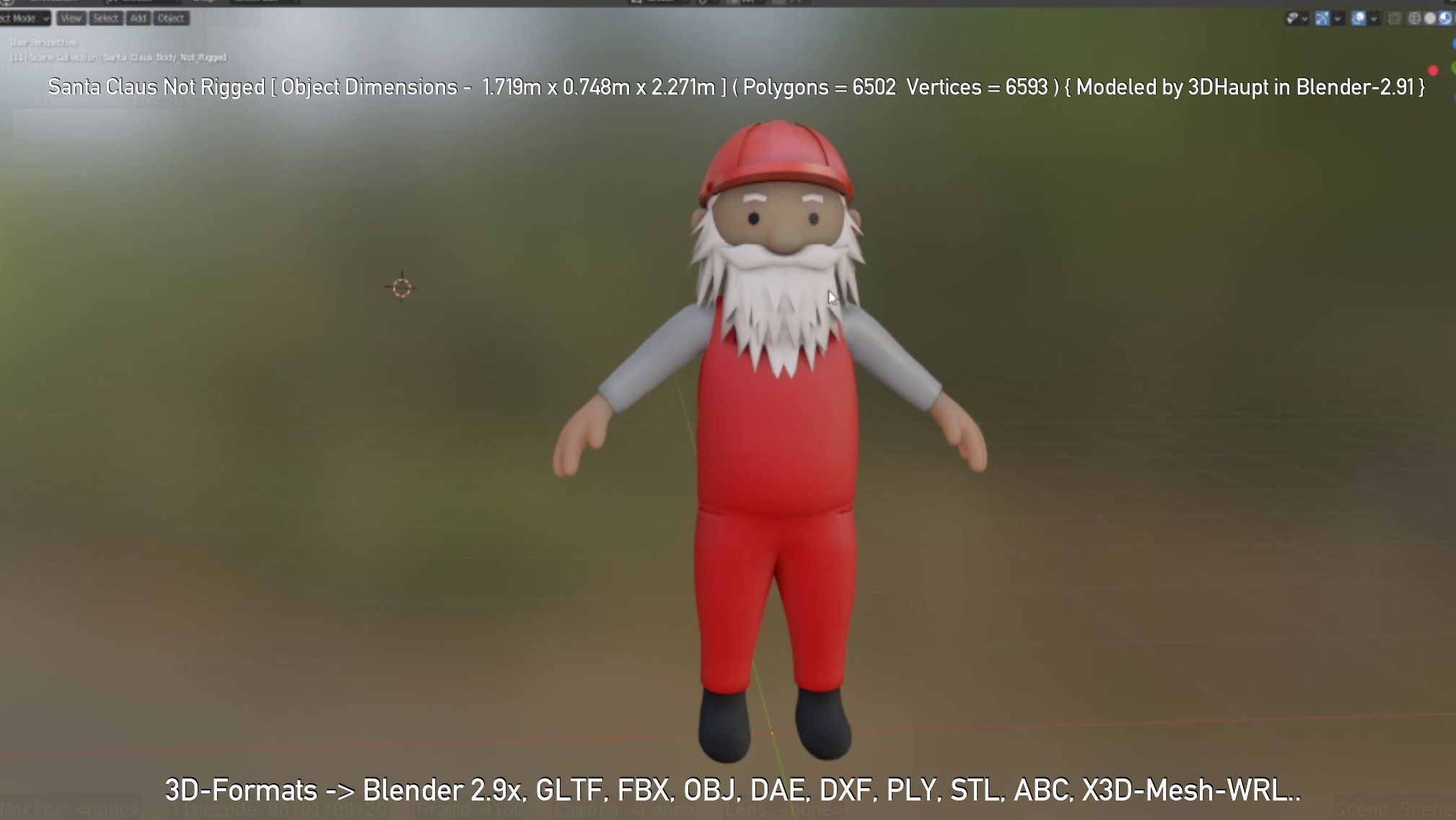 Santa Claus From The Construction Site 3D model_45