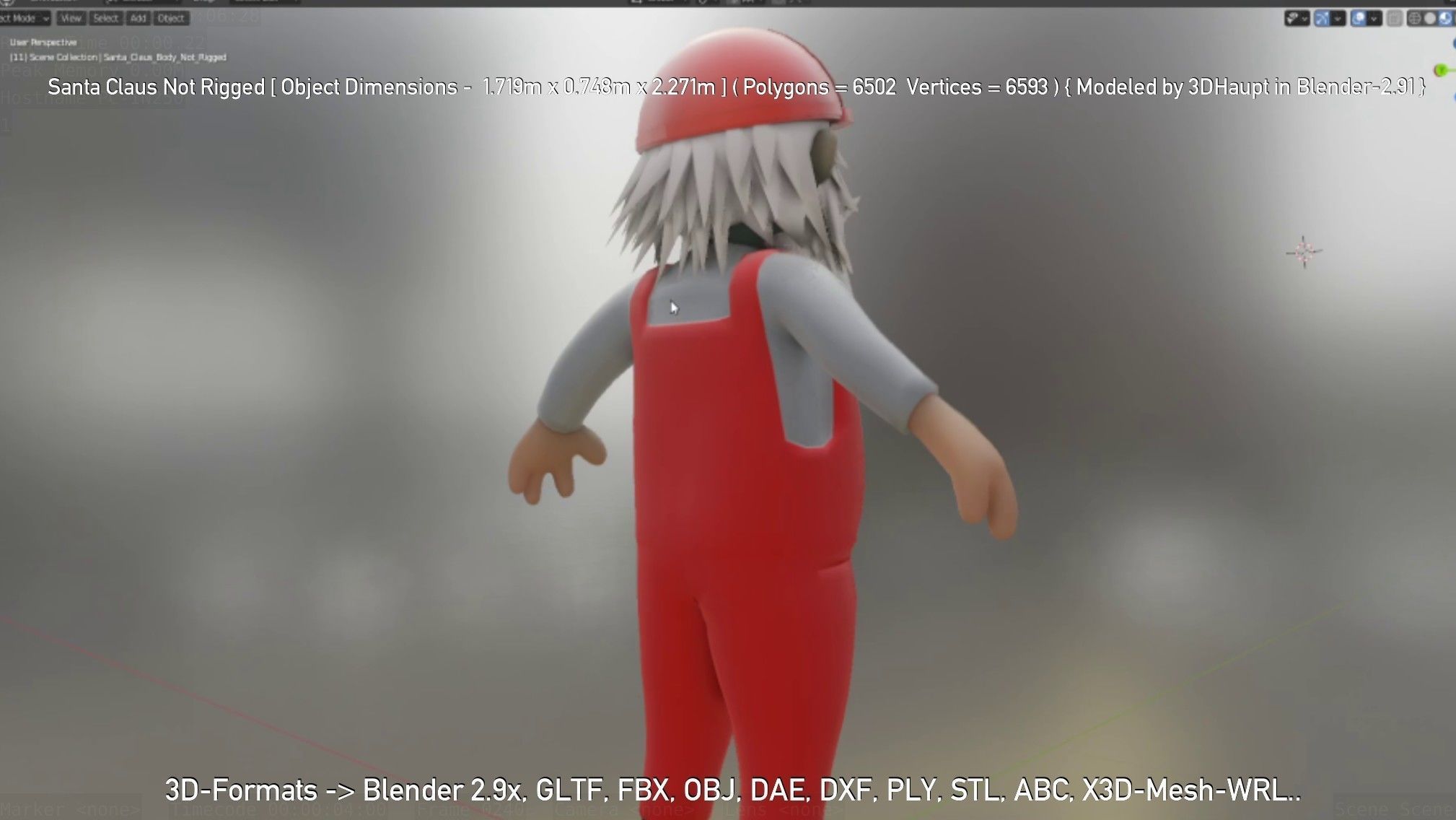 Santa Claus From The Construction Site 3D model_49
