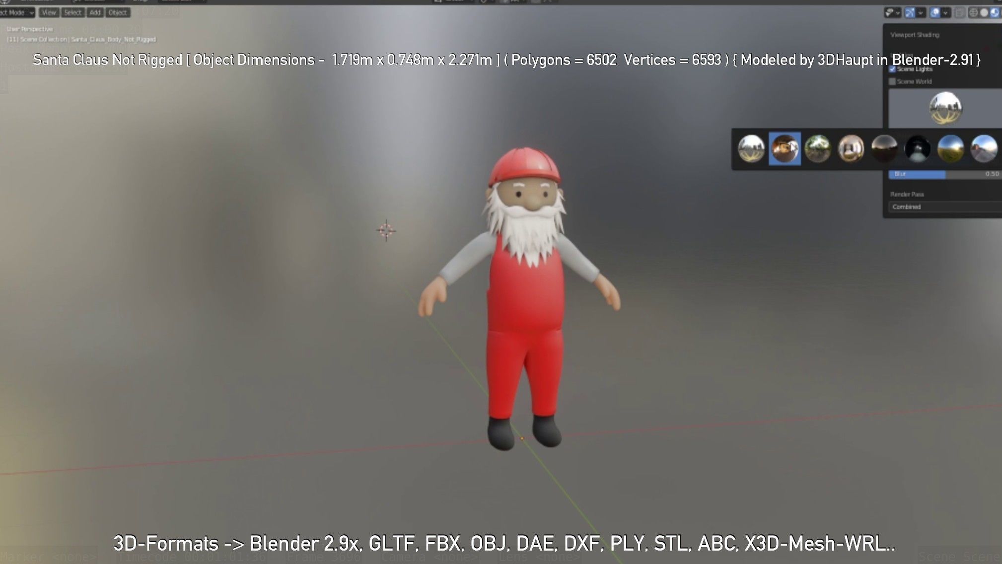 Santa Claus From The Construction Site 3D model_46