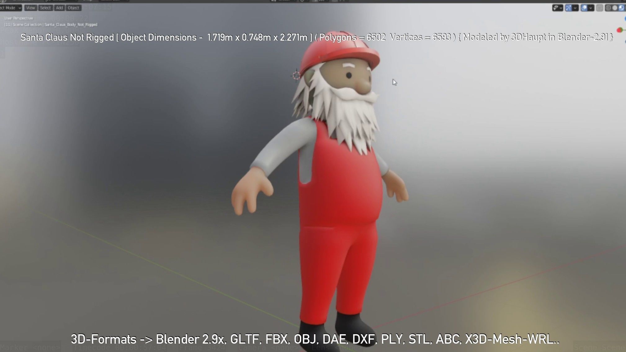Santa Claus From The Construction Site 3D model_24