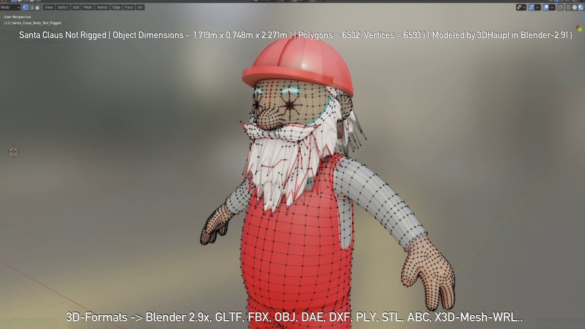 Santa Claus From The Construction Site 3D model_43
