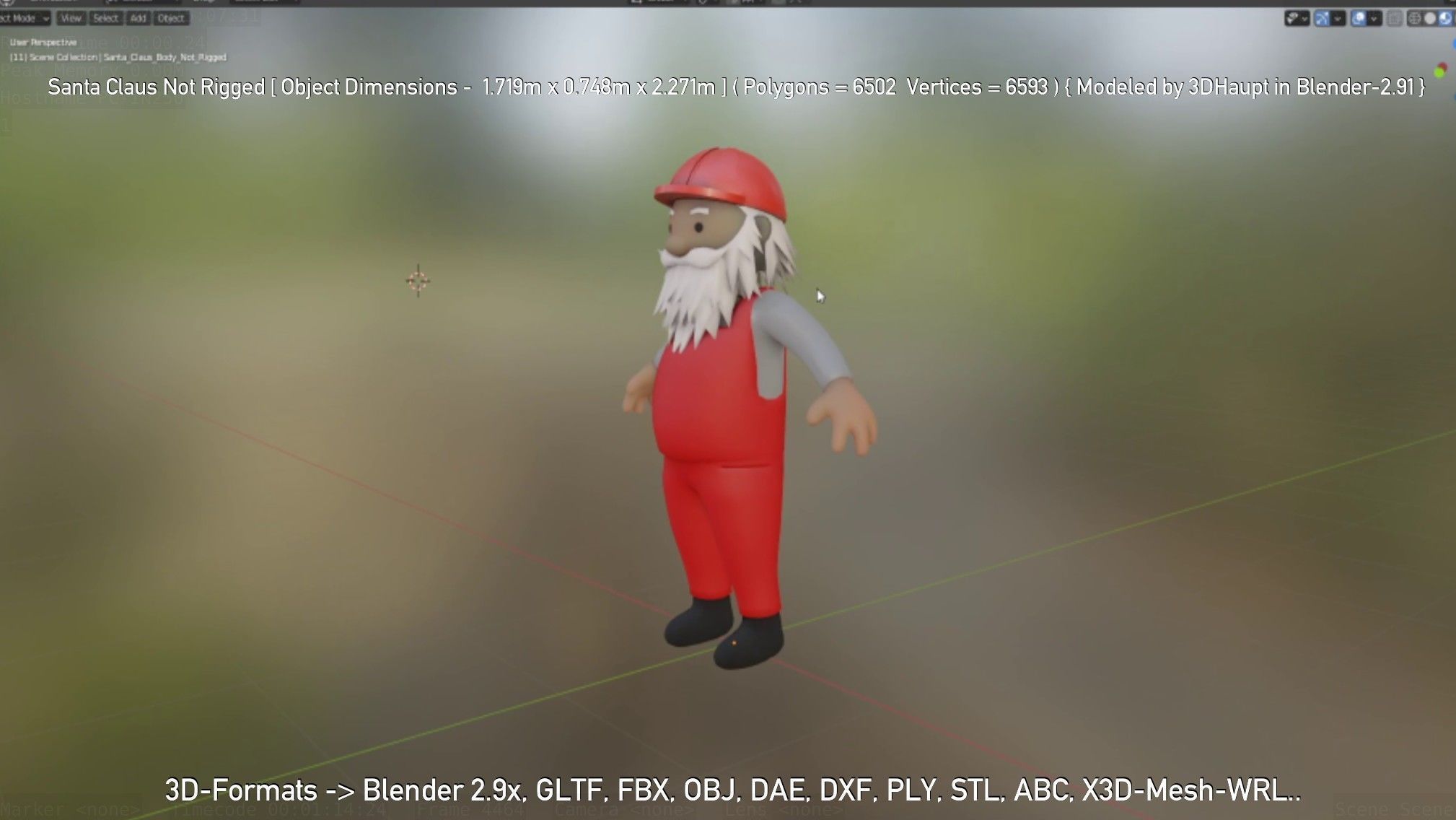Santa Claus From The Construction Site 3D model_14