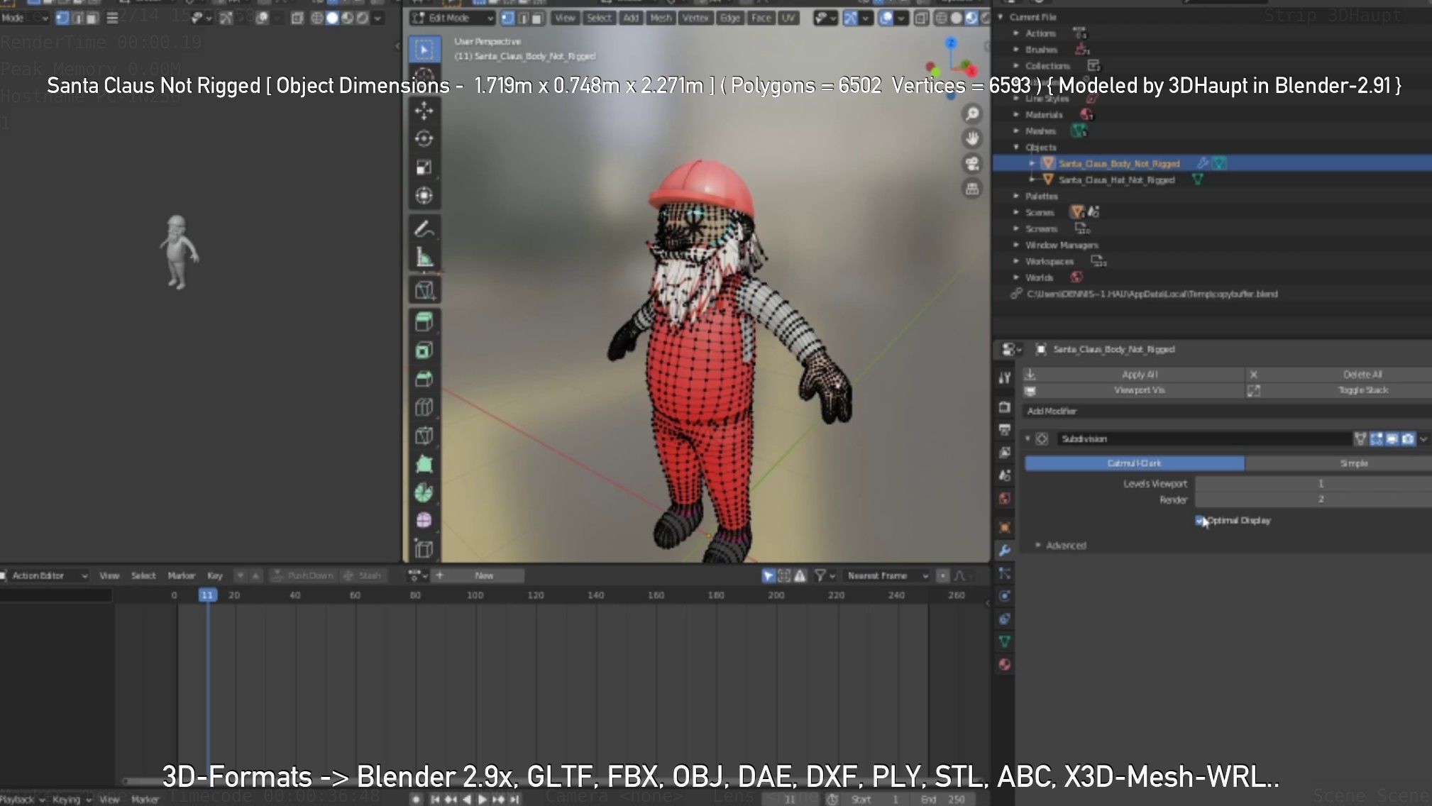 Santa Claus From The Construction Site 3D model_58