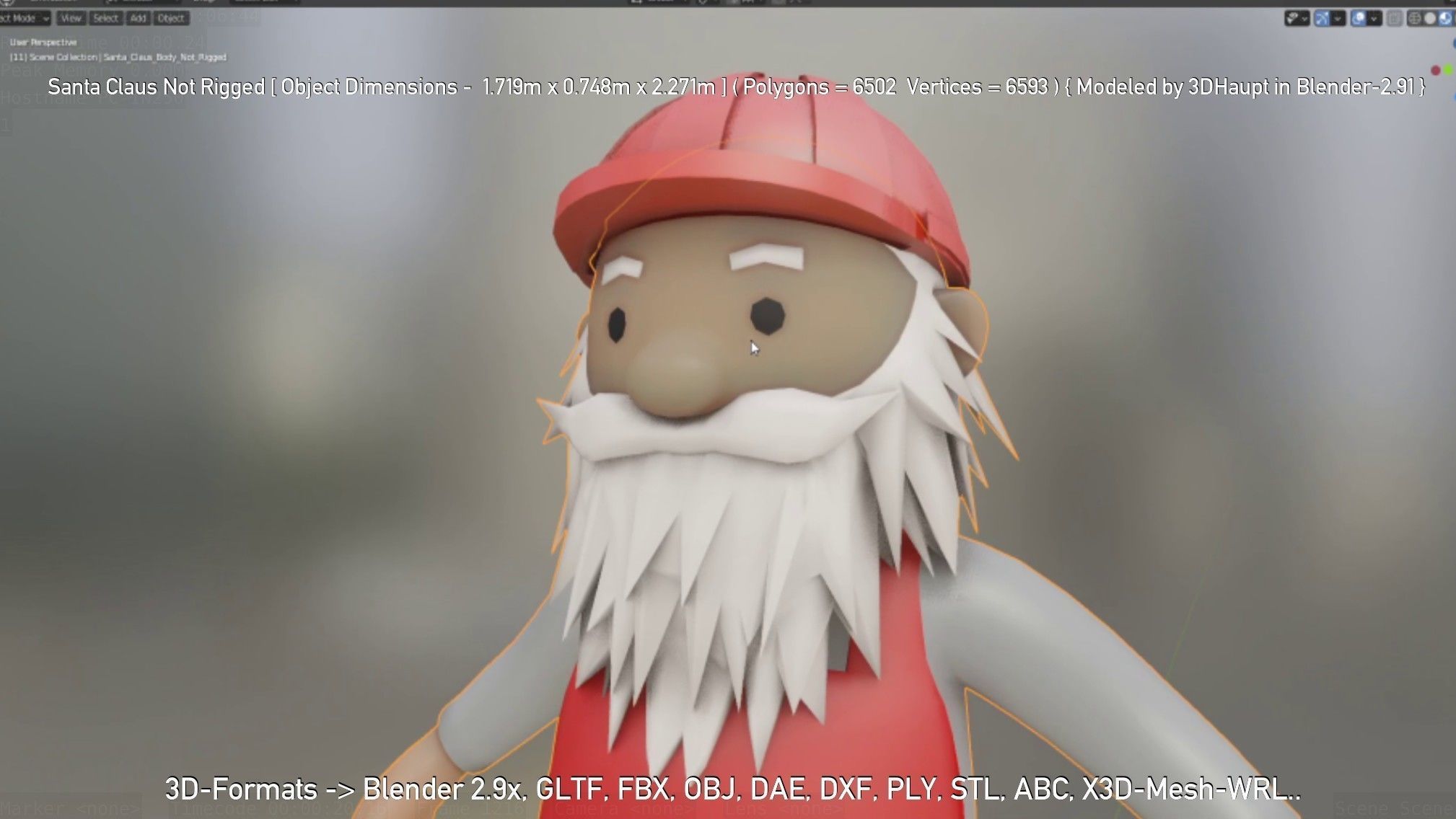 Santa Claus From The Construction Site 3D model_29