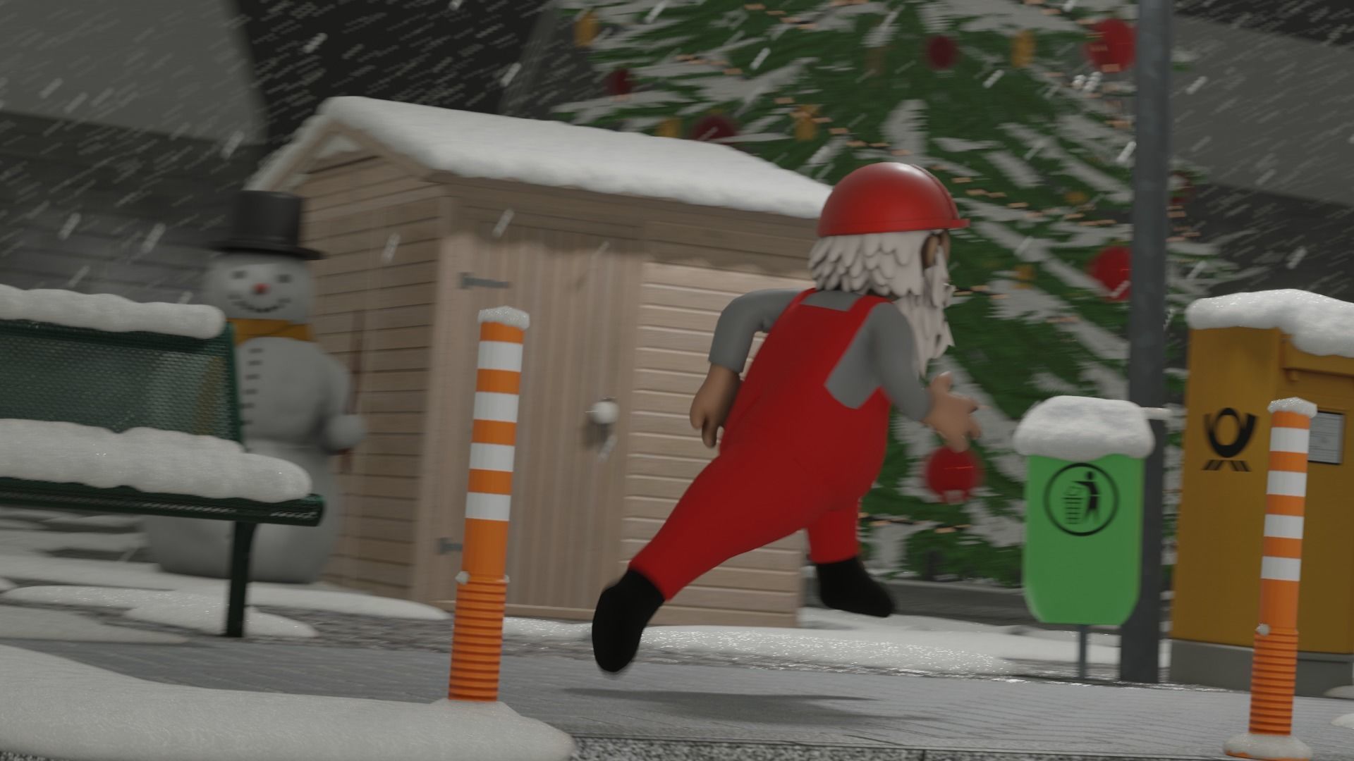 Santa Claus From The Construction Site 3D model_11