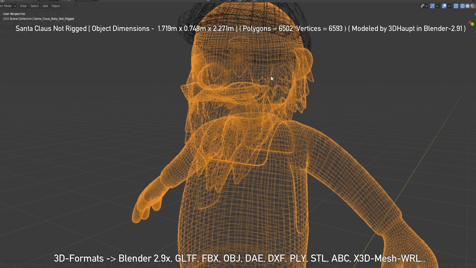 Santa Claus From The Construction Site 3D model_75