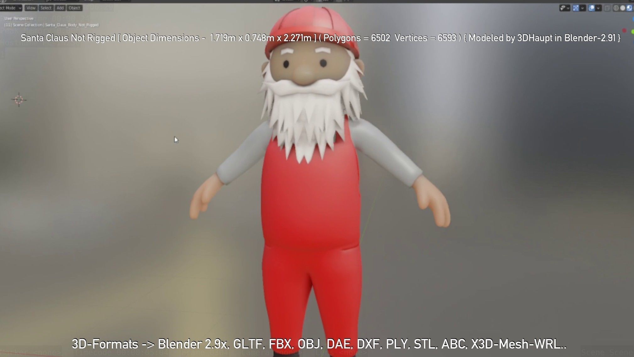 Santa Claus From The Construction Site 3D model_32