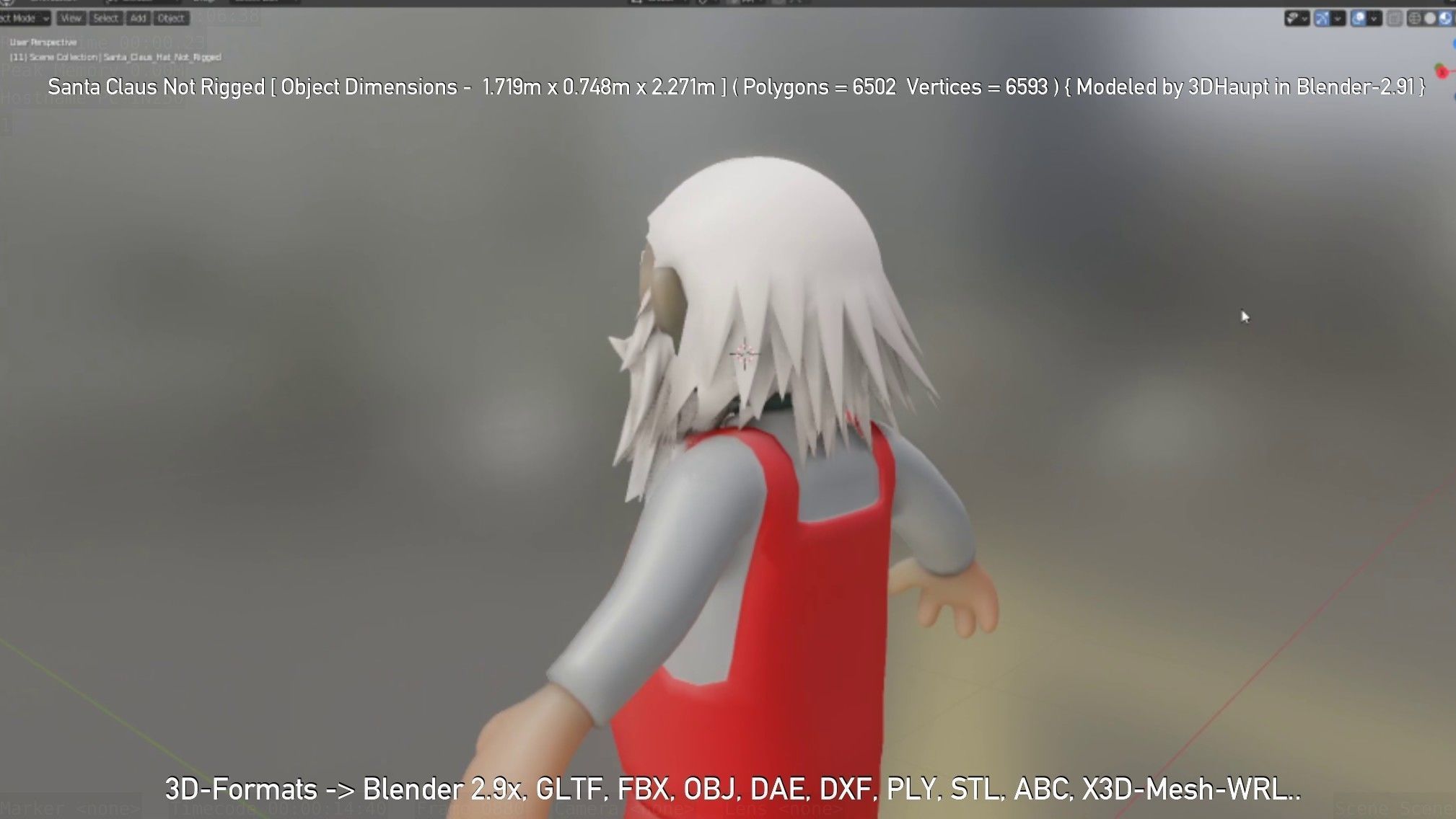 Santa Claus From The Construction Site 3D model_53