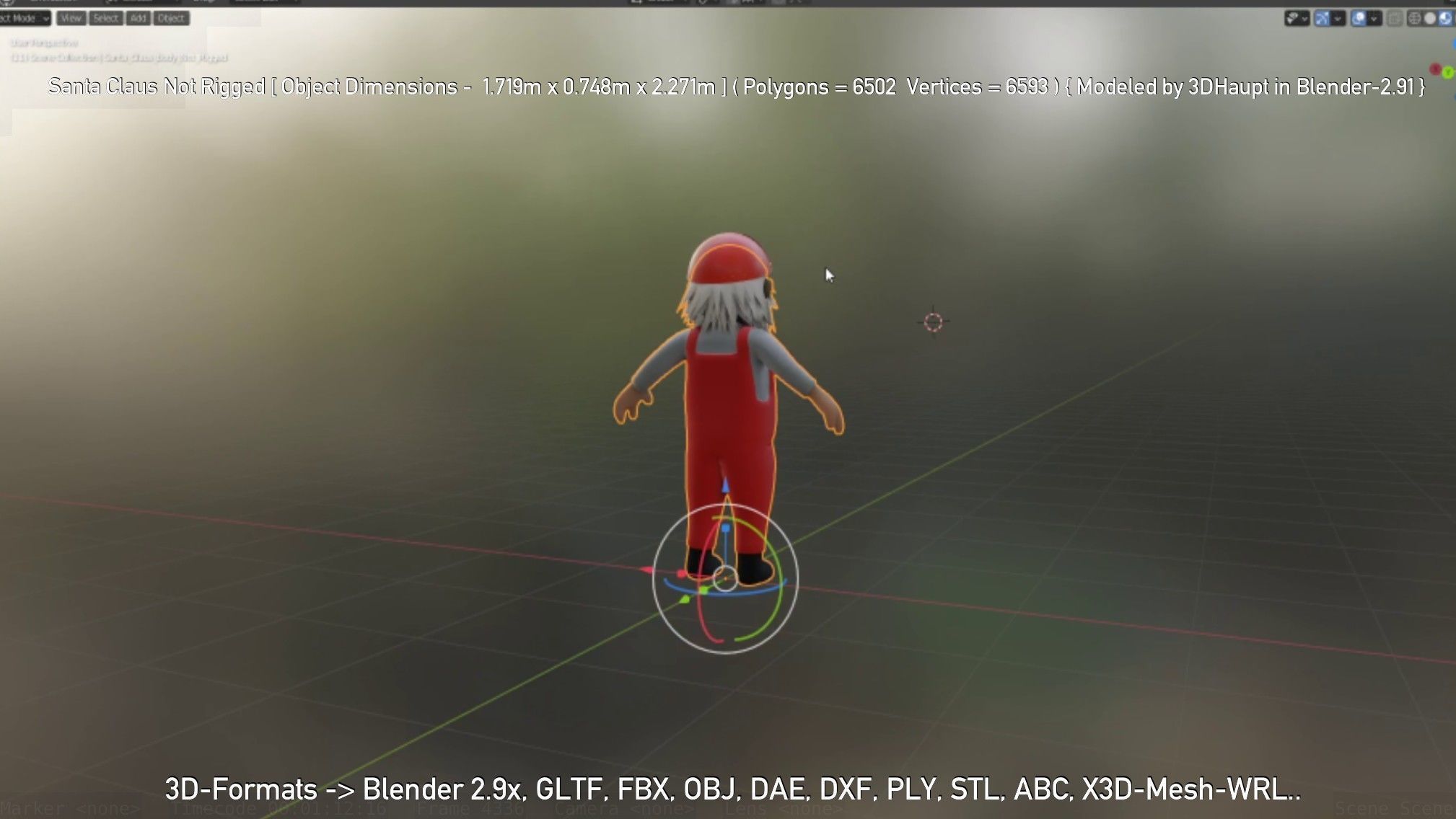 Santa Claus From The Construction Site 3D model_48