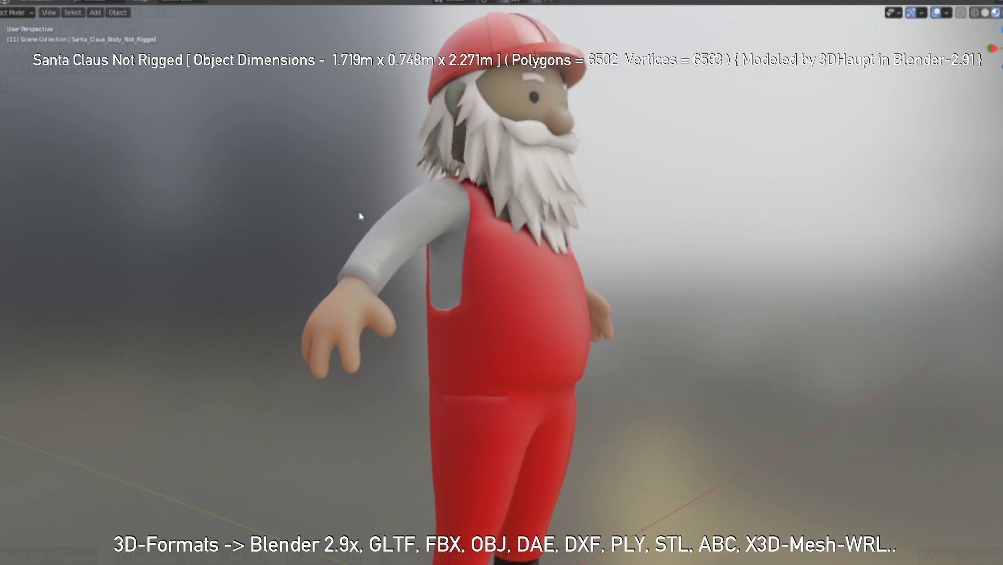 Santa Claus From The Construction Site 3D model_25