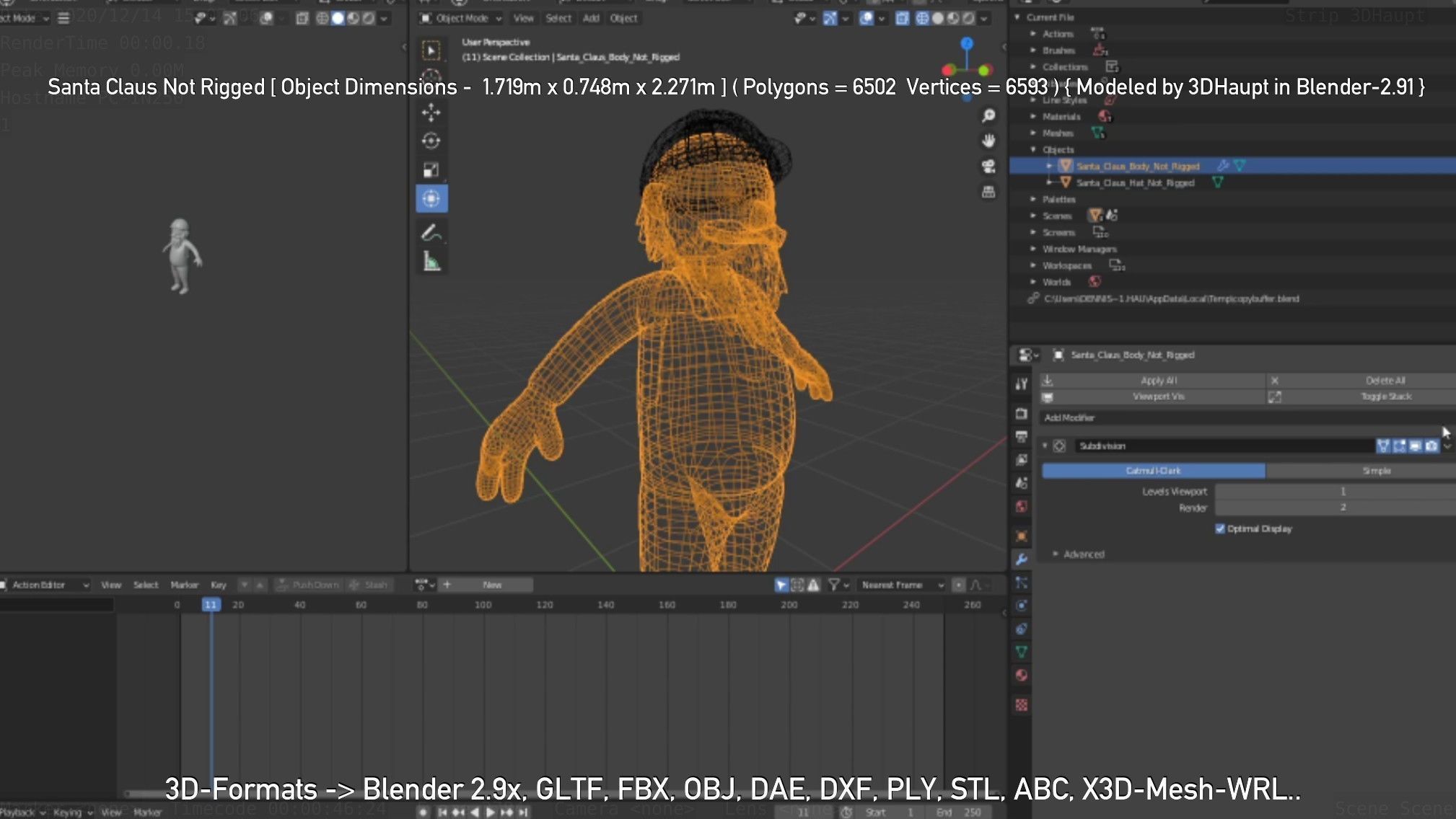 Santa Claus From The Construction Site 3D model_55