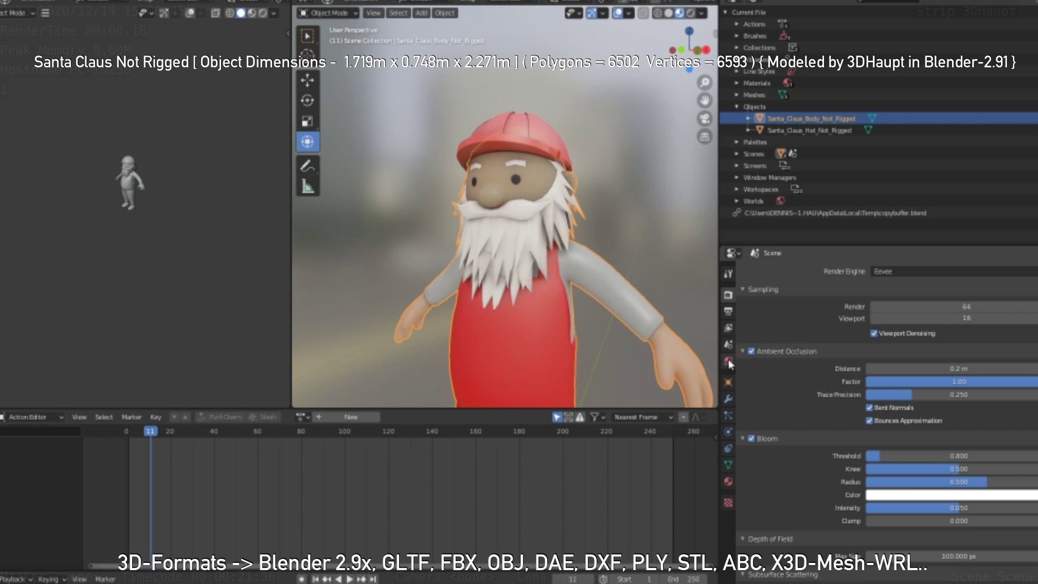 Santa Claus From The Construction Site 3D model_68