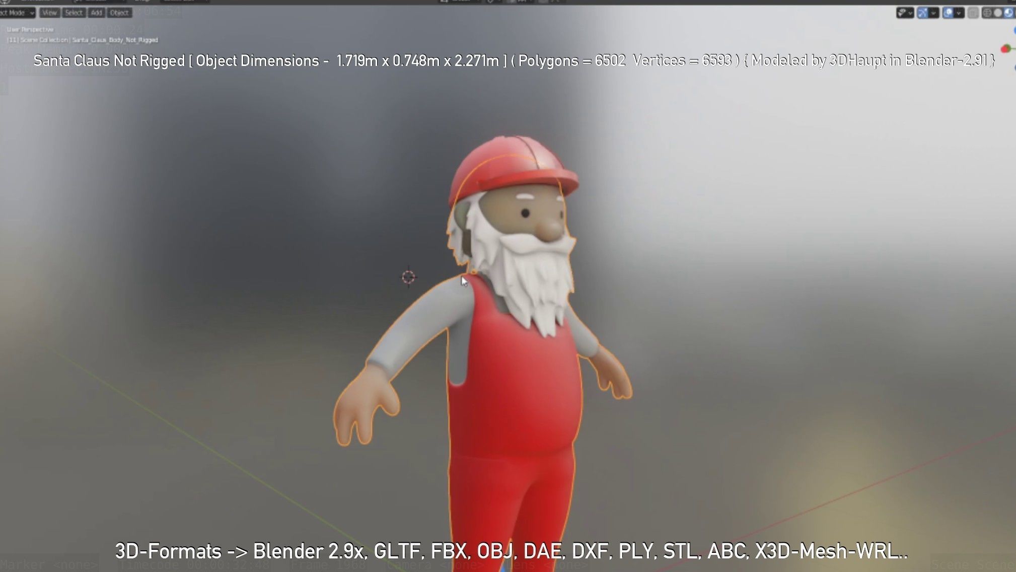 Santa Claus From The Construction Site 3D model_27