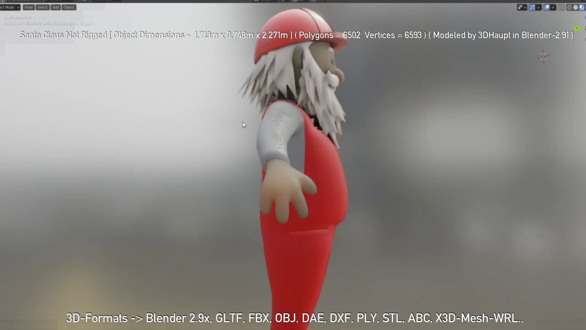 Santa Claus From The Construction Site 3D model_39