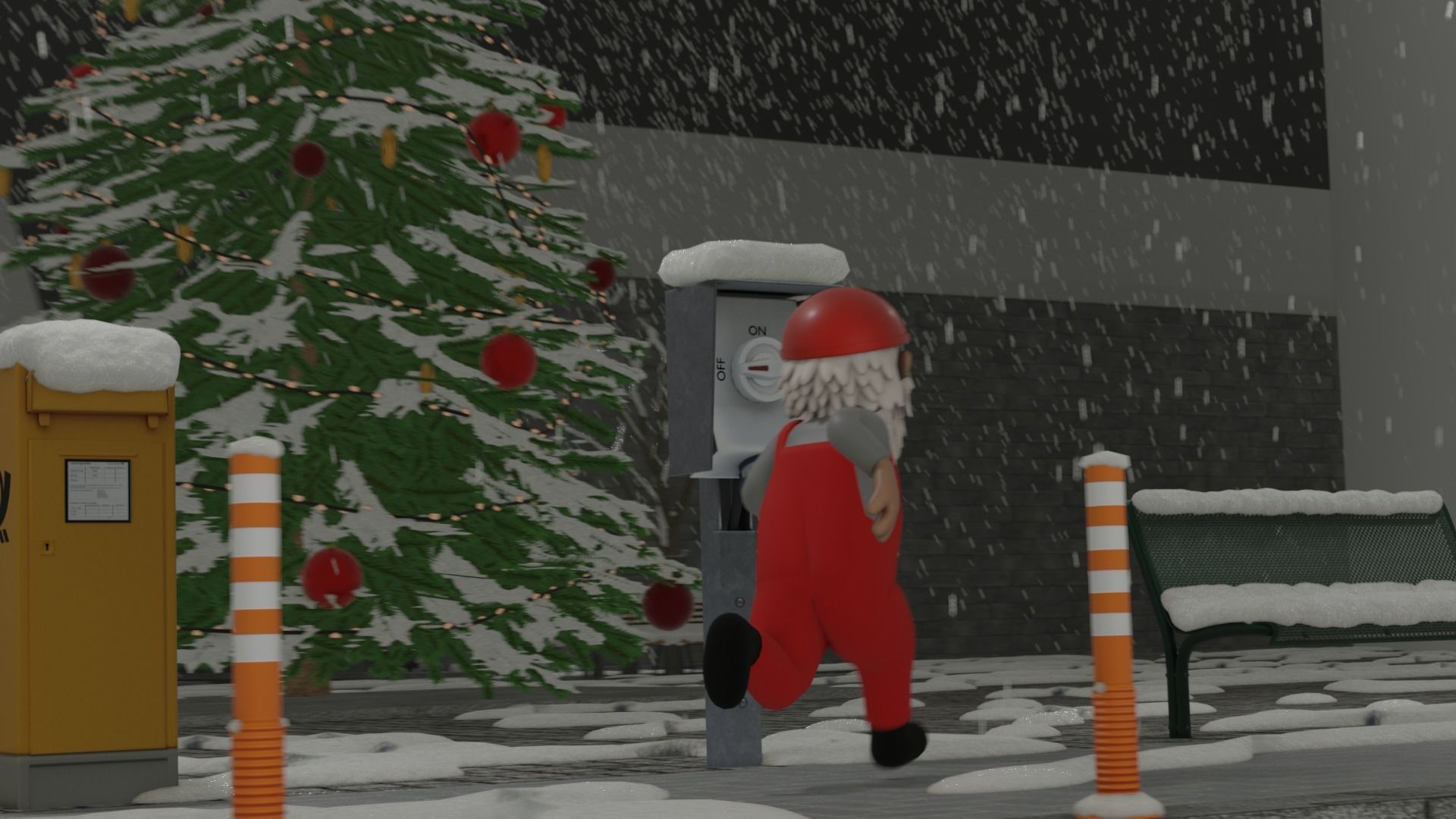 Santa Claus From The Construction Site 3D model_13
