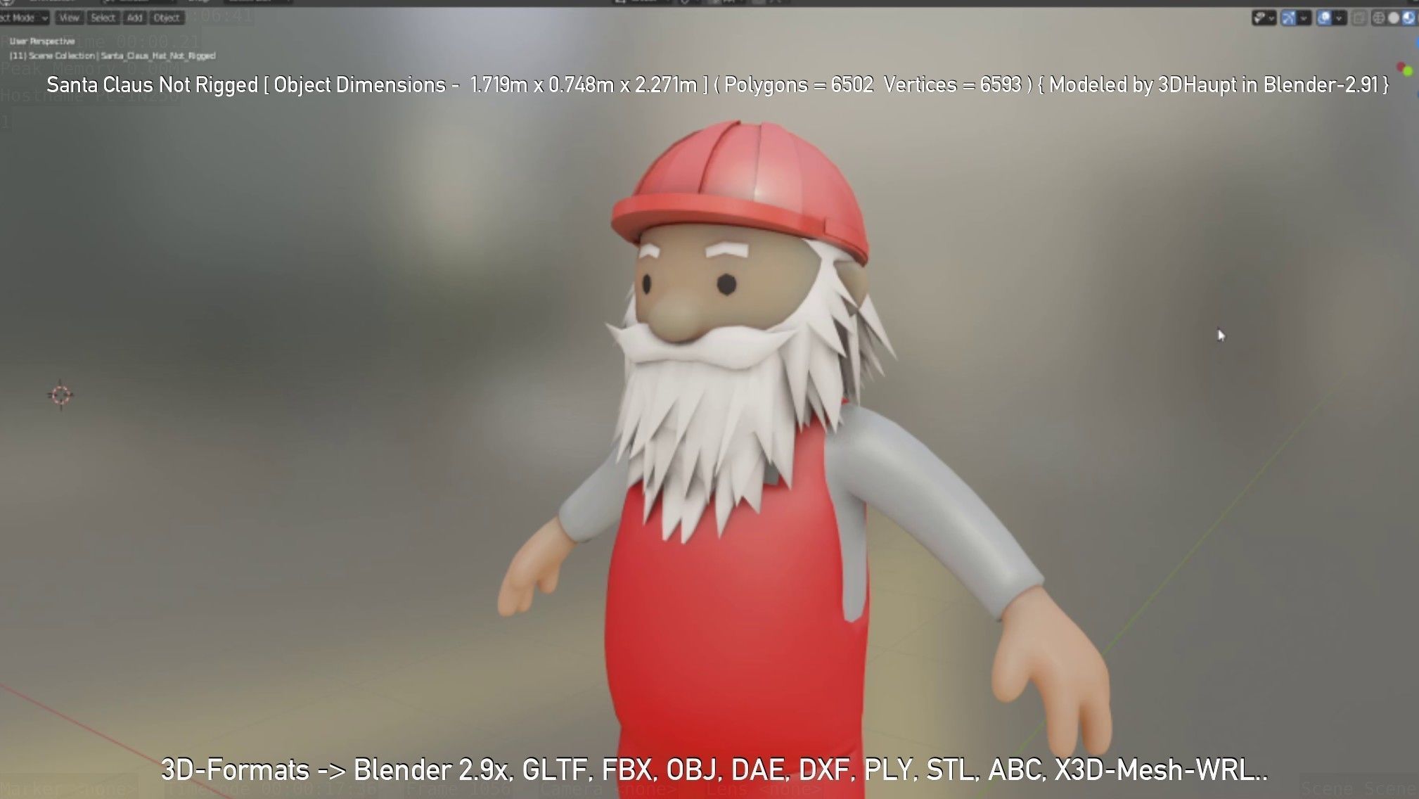 Santa Claus From The Construction Site 3D model_54