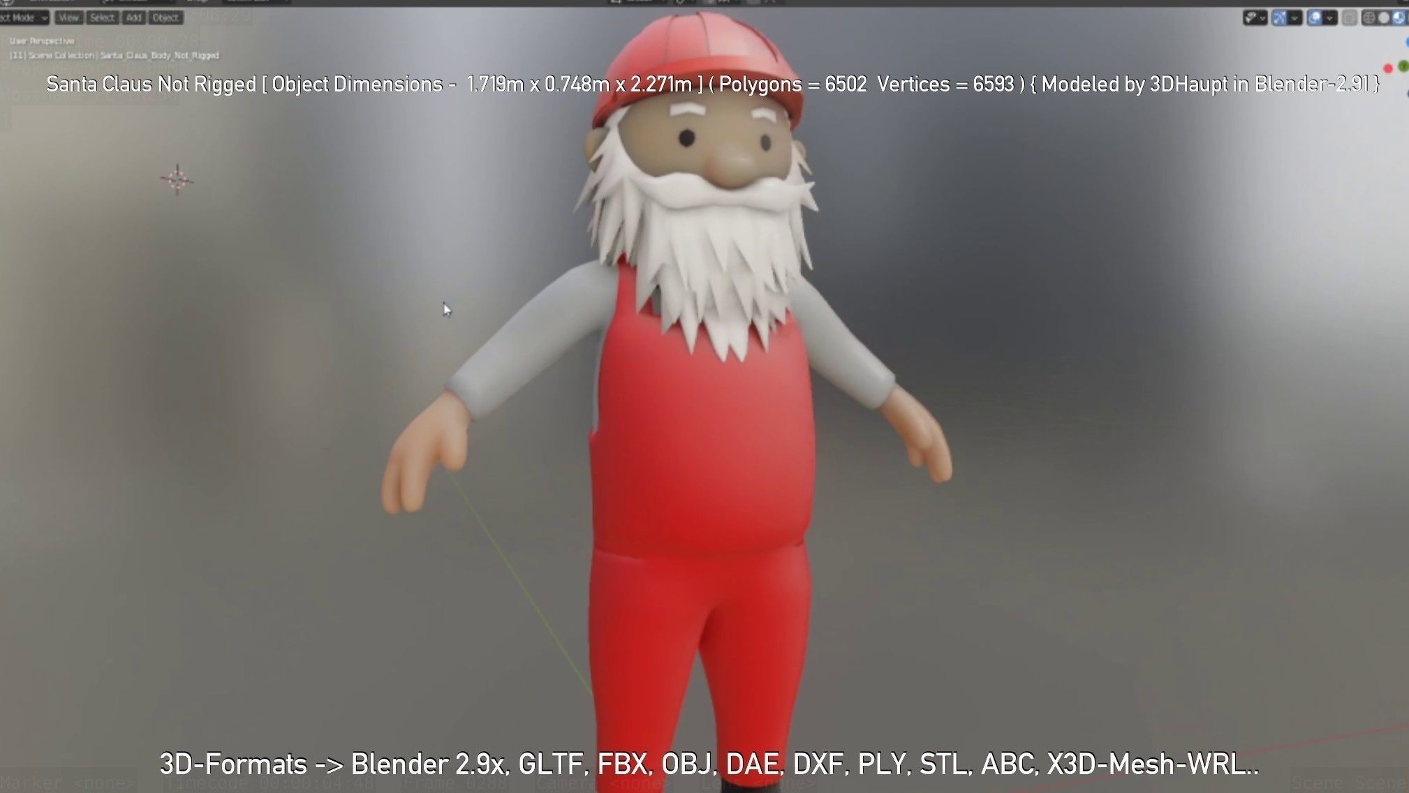 Santa Claus From The Construction Site 3D model_22