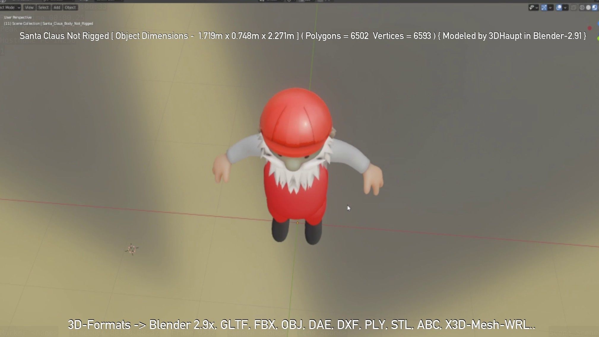 Santa Claus From The Construction Site 3D model_52
