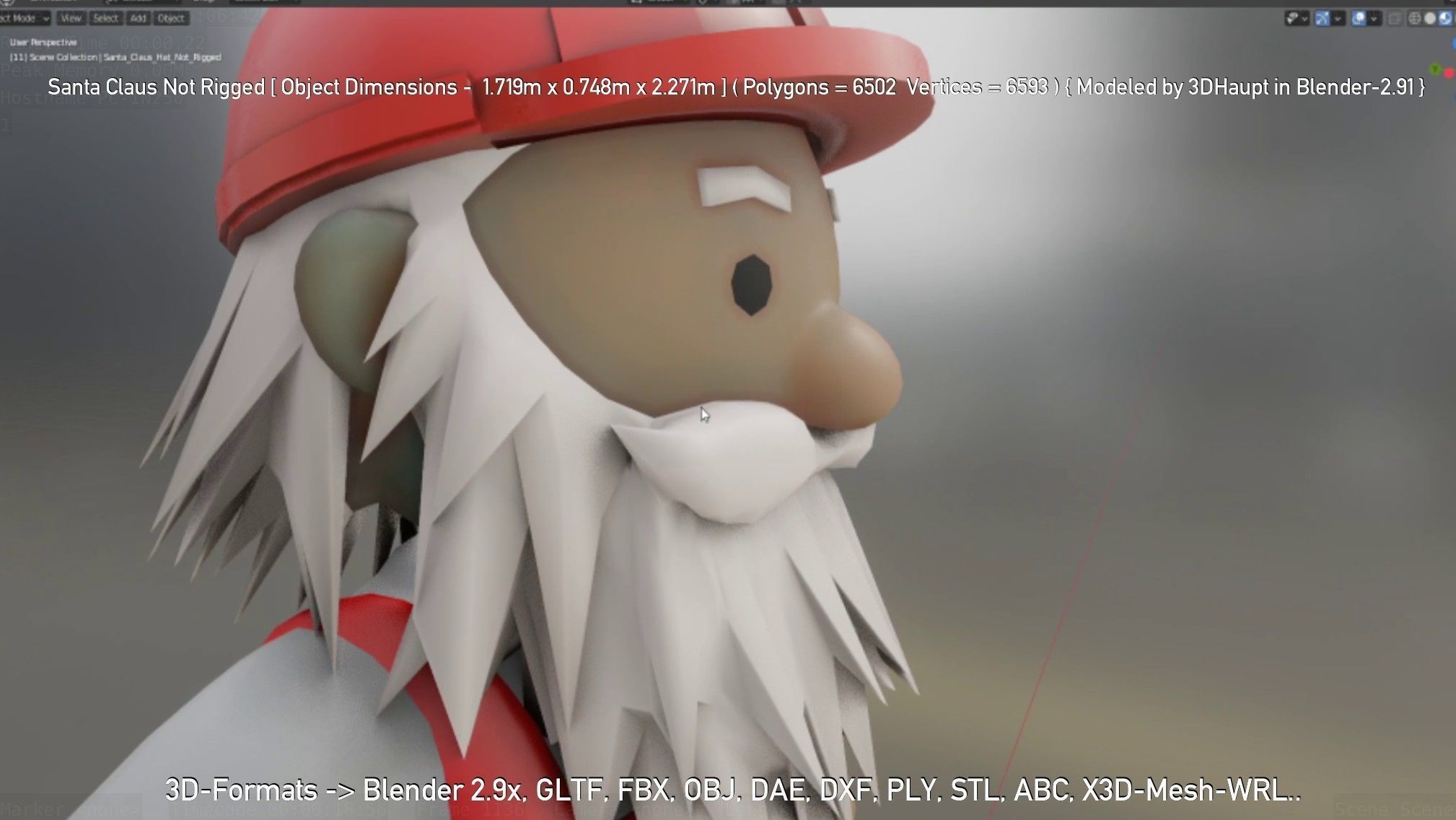 Santa Claus From The Construction Site 3D model_20