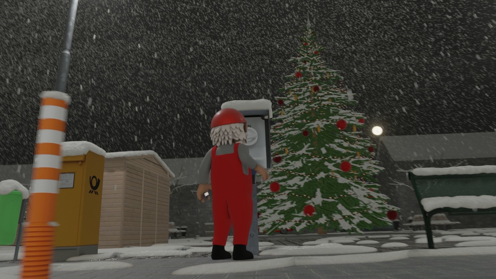 Santa Claus From The Construction Site 3D model_7