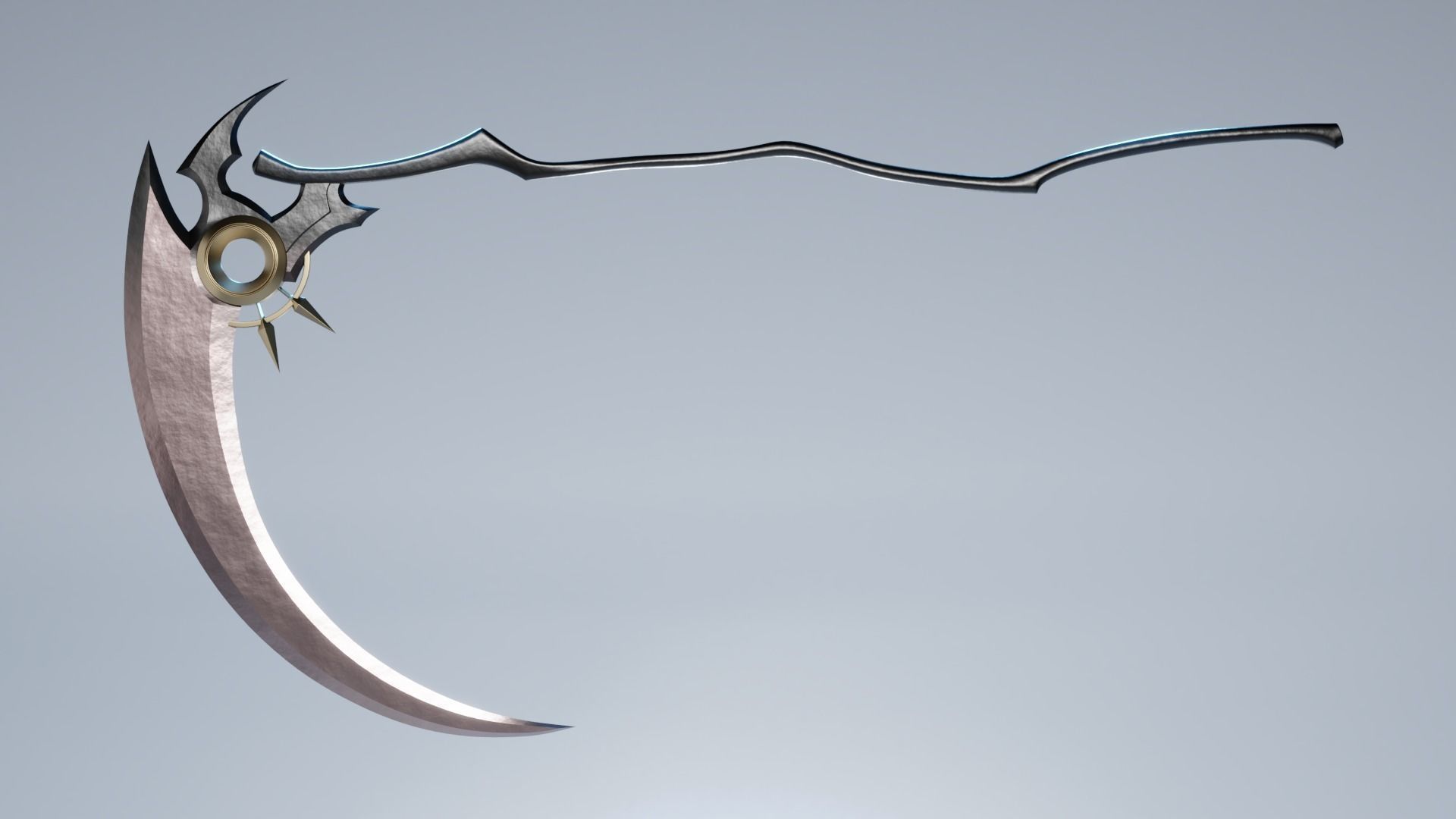 Hololive Calliope Mori Scythe  Low-poly 3D model_1