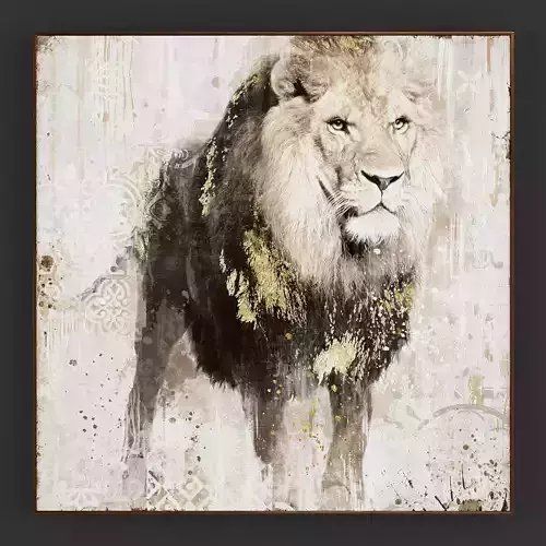 Pictures109 african elephant canvas wall art Low-poly 3D model
