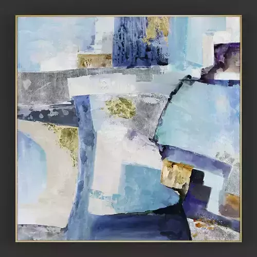 Pictures113 abstract cityscape painting 3D model