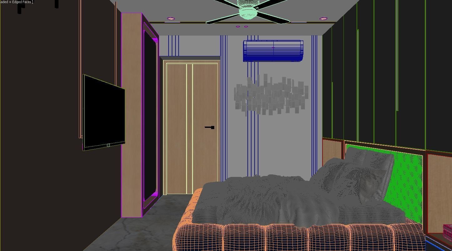Bedroom modern design in chennai 3D model_5