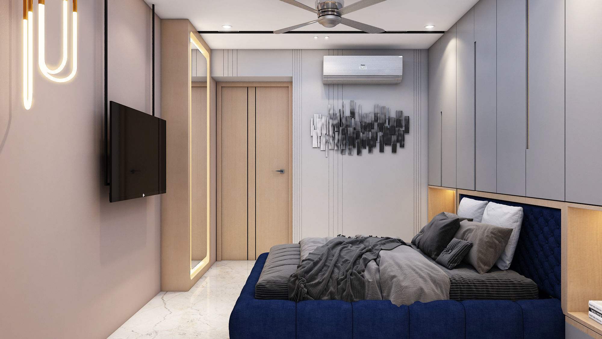 Bedroom modern design in chennai 3D model_2