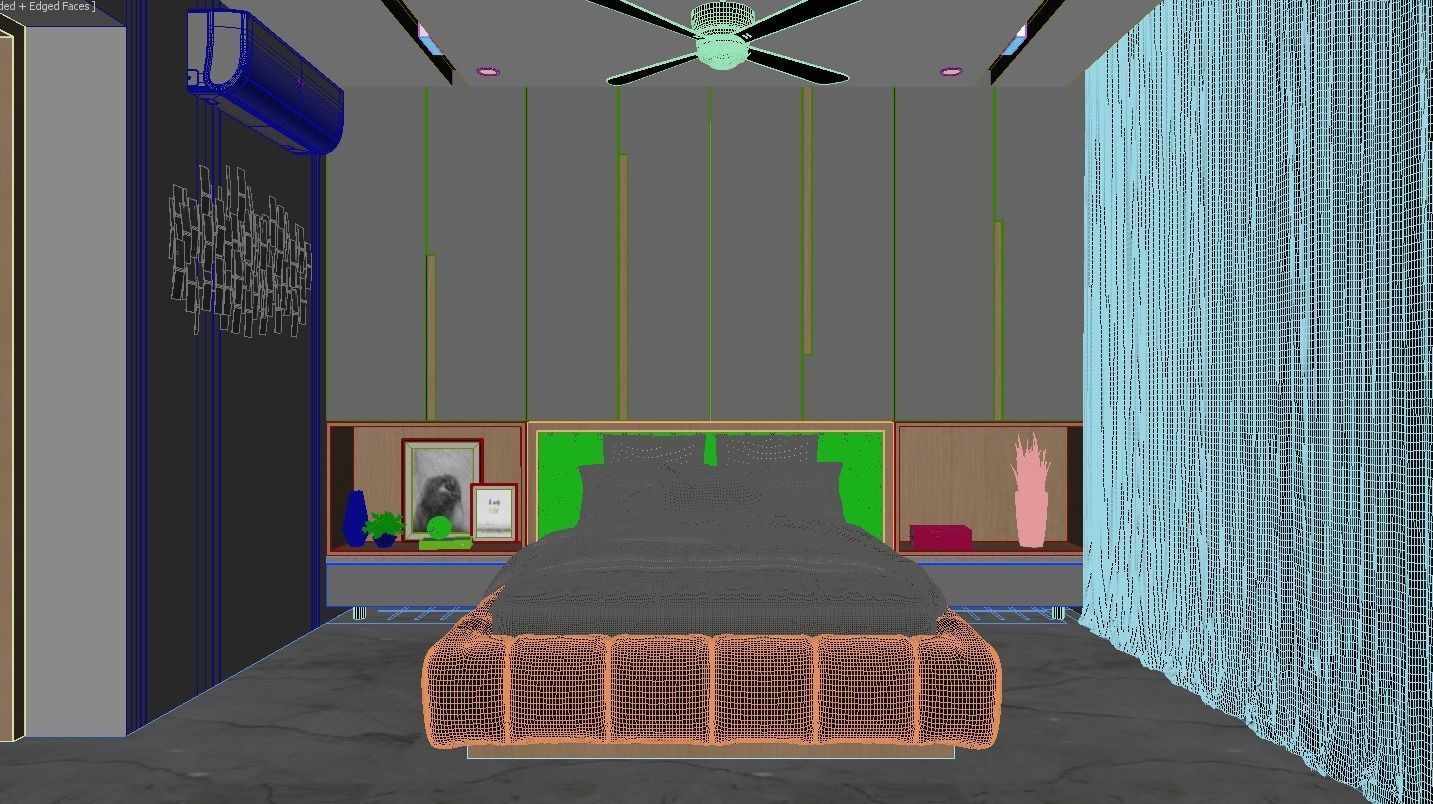 Bedroom modern design in chennai 3D model_3