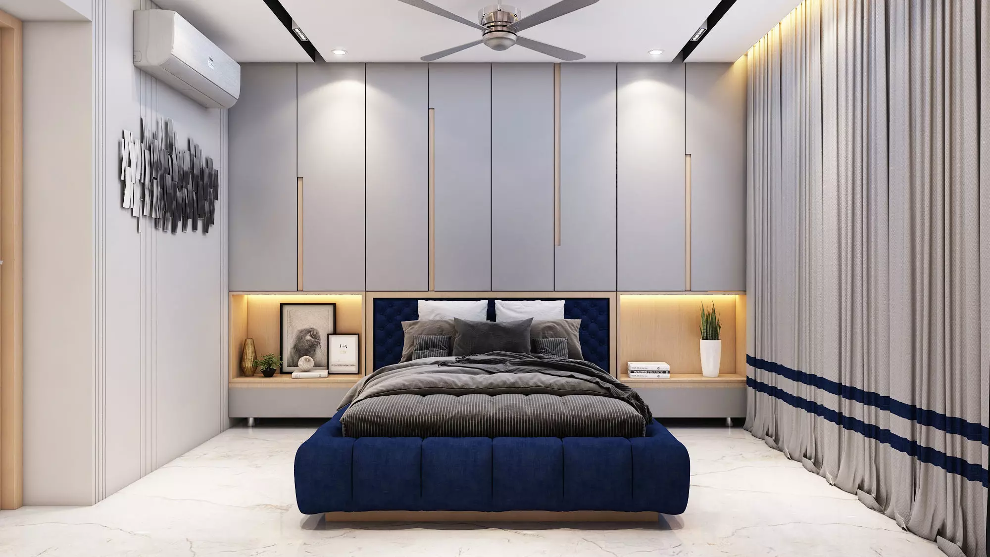 Bedroom modern design in chennai 3D model_0