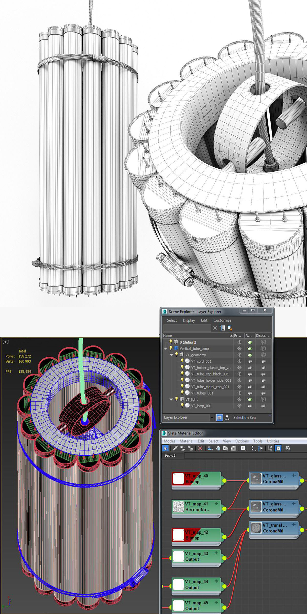 ECO Lamp Vertical Tube by CASTORDESIGN 3D model_2