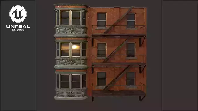 Fire Escape Ladder With Wall