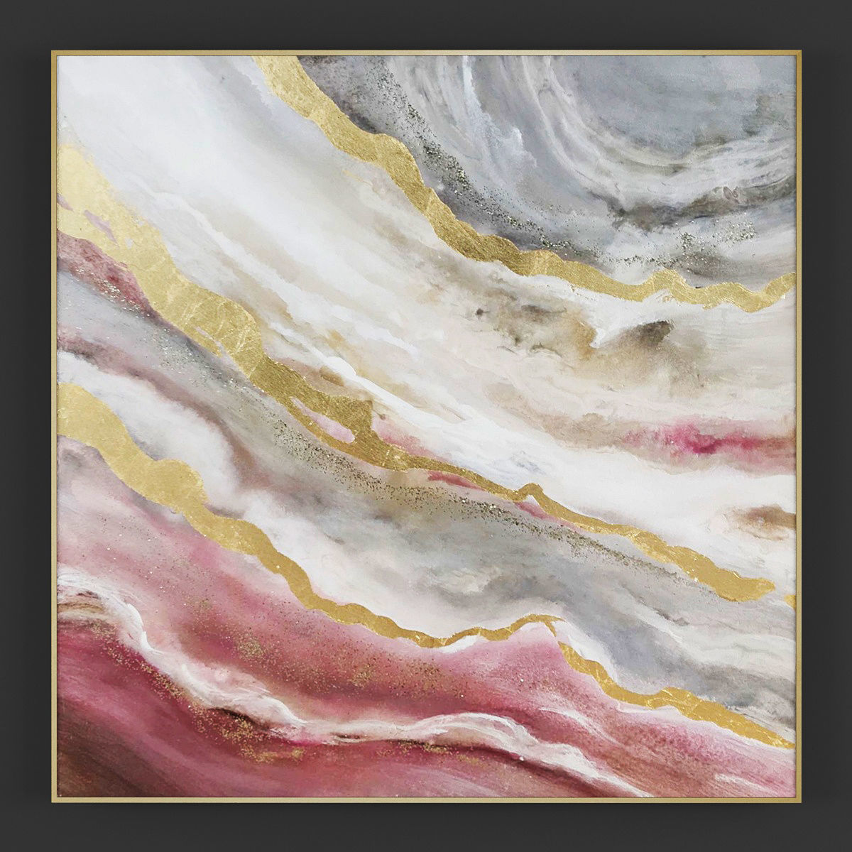 Pictures115 abstract painting gold 3D model_1