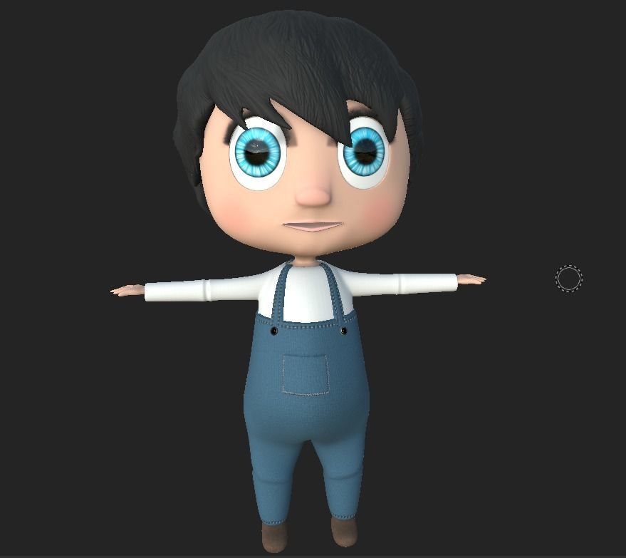 cartoon low poly baby 3d model for poems and games Low-poly 3D model_8