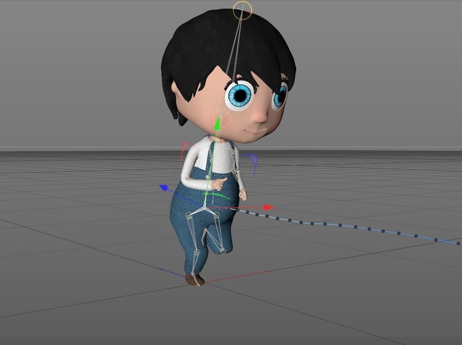 cartoon low poly baby 3d model for poems and games Low-poly 3D model_10