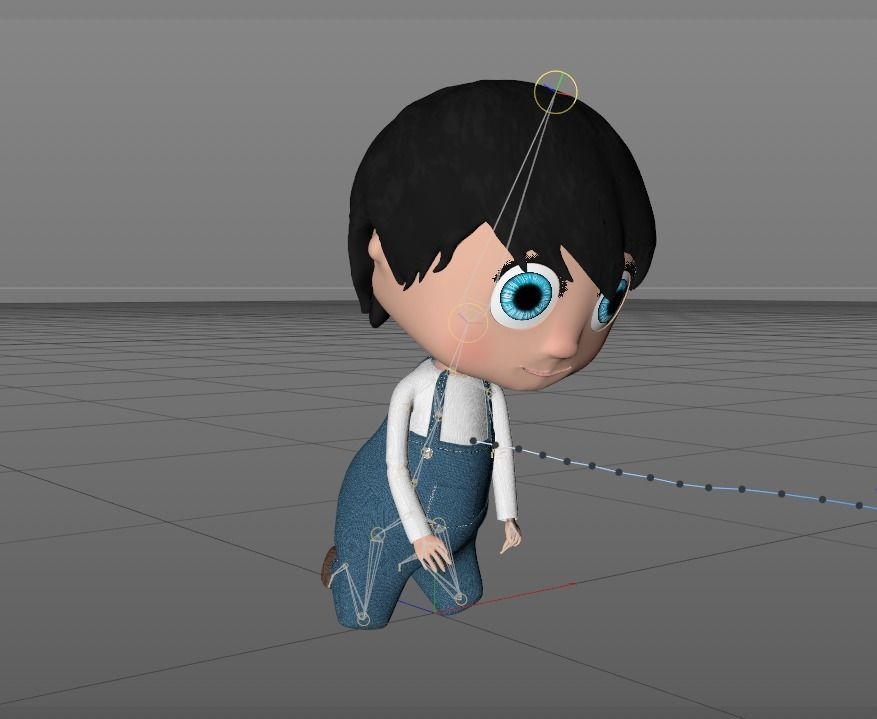 cartoon low poly baby 3d model for poems and games Low-poly 3D model_1