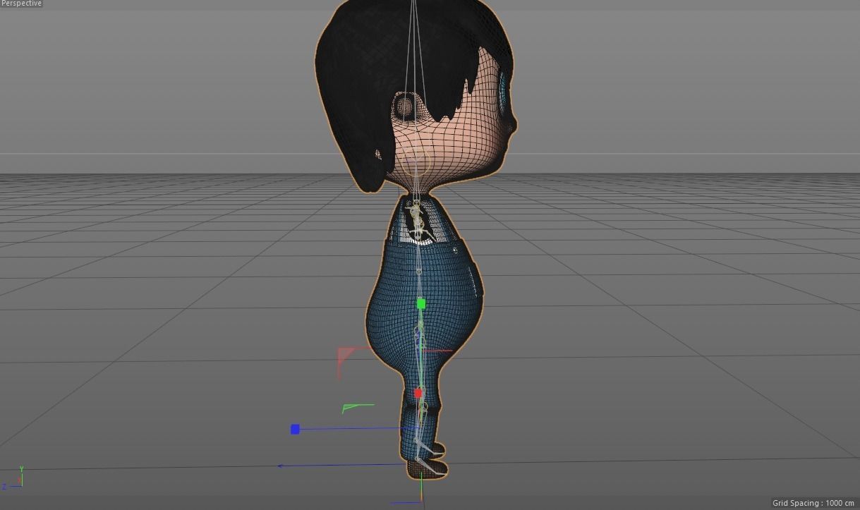 cartoon low poly baby 3d model for poems and games Low-poly 3D model_4