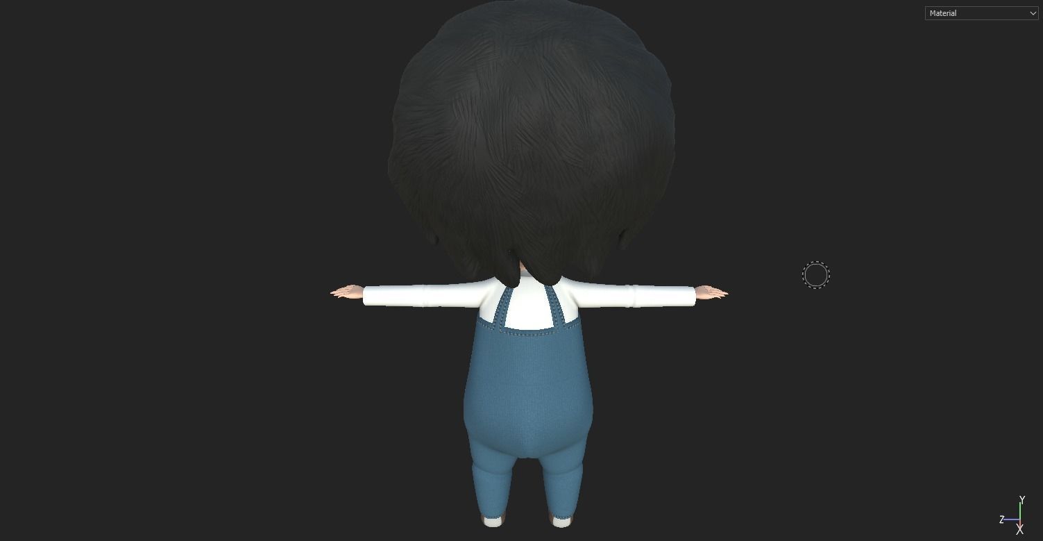 cartoon low poly baby 3d model for poems and games Low-poly 3D model_7