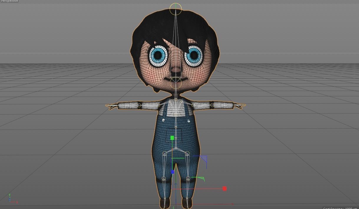 cartoon low poly baby 3d model for poems and games Low-poly 3D model_3