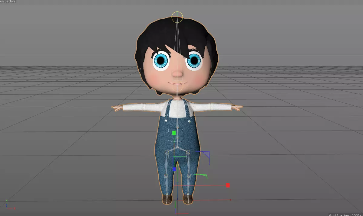 cartoon low poly baby 3d model for poems and games Low-poly 3D model_0