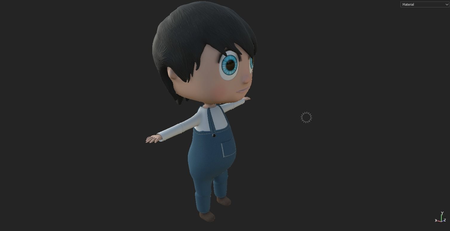 cartoon low poly baby 3d model for poems and games Low-poly 3D model_6