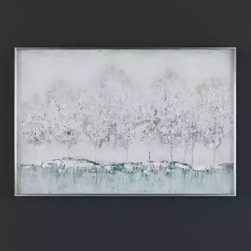 Pictures120 trees on canvas 3D model