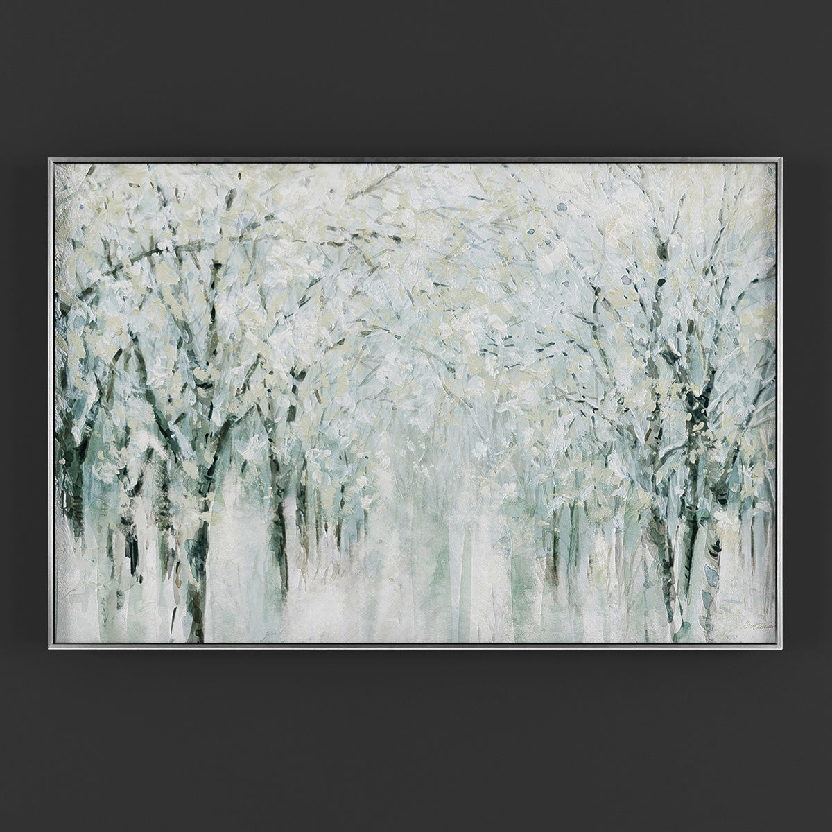 Pictures120 trees on canvas 3D model_1