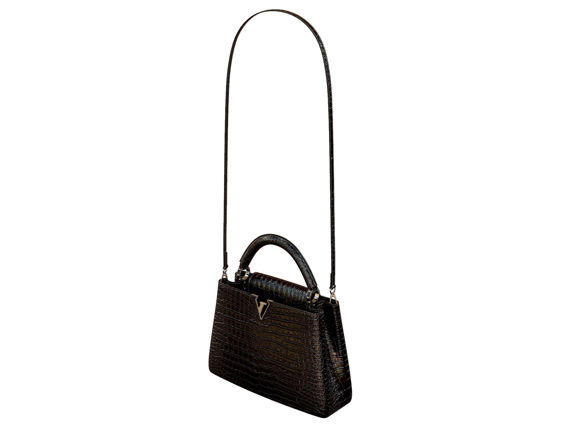 Louis Vuitton bag Capucines Black Crocodile Leather 3D model_1