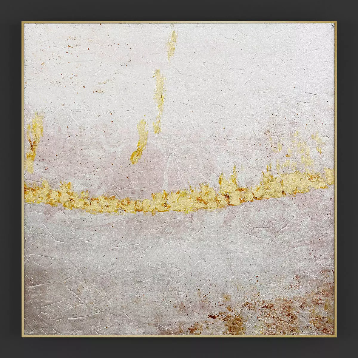 Pictures123 abstract painting in gold 3D model_0