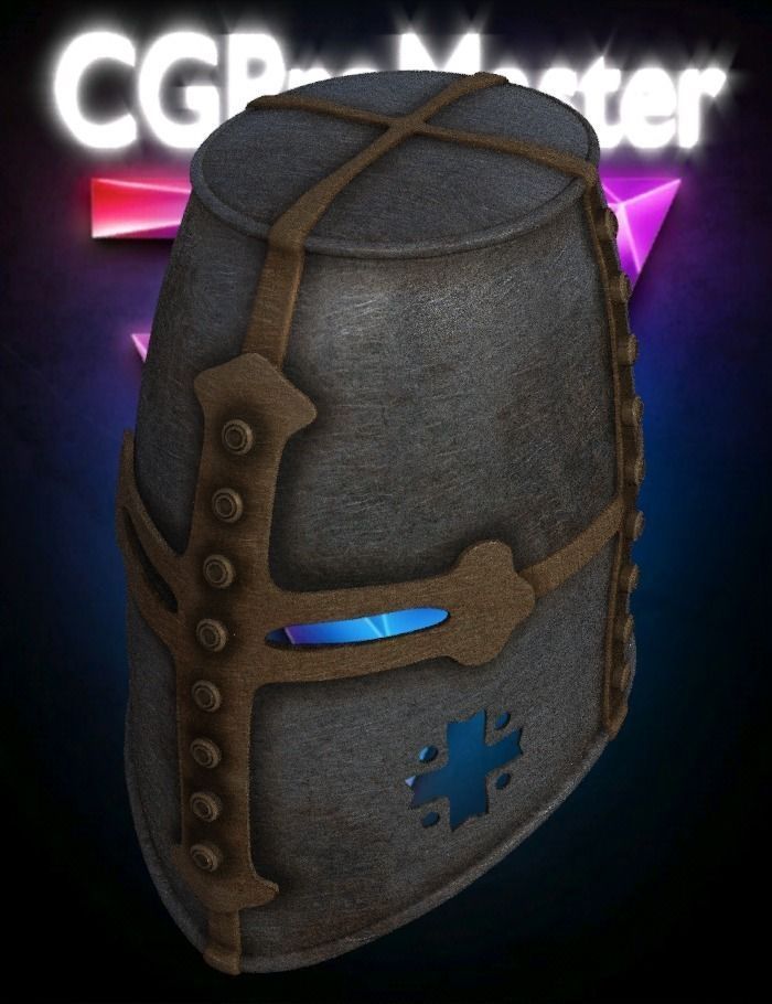 Knight Helmet  3D model_0