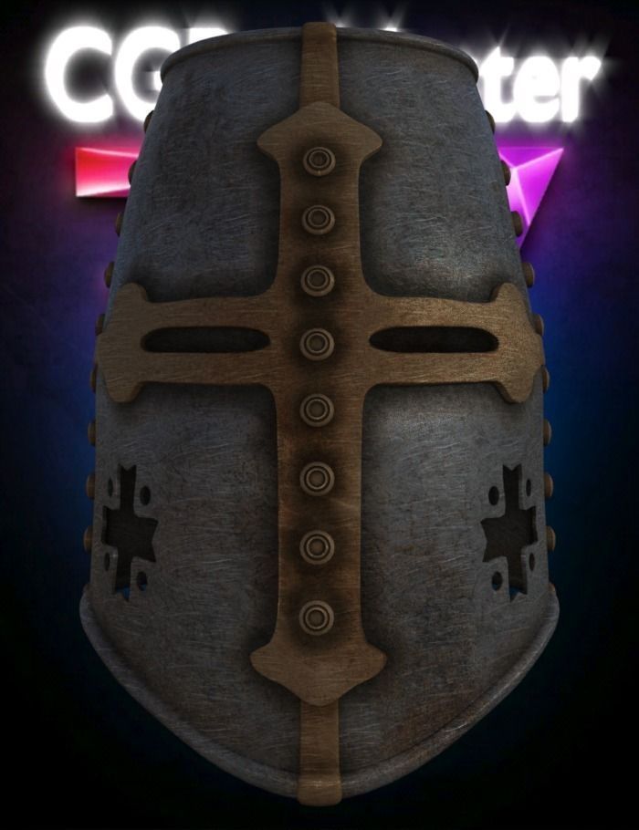 Knight Helmet  3D model_1