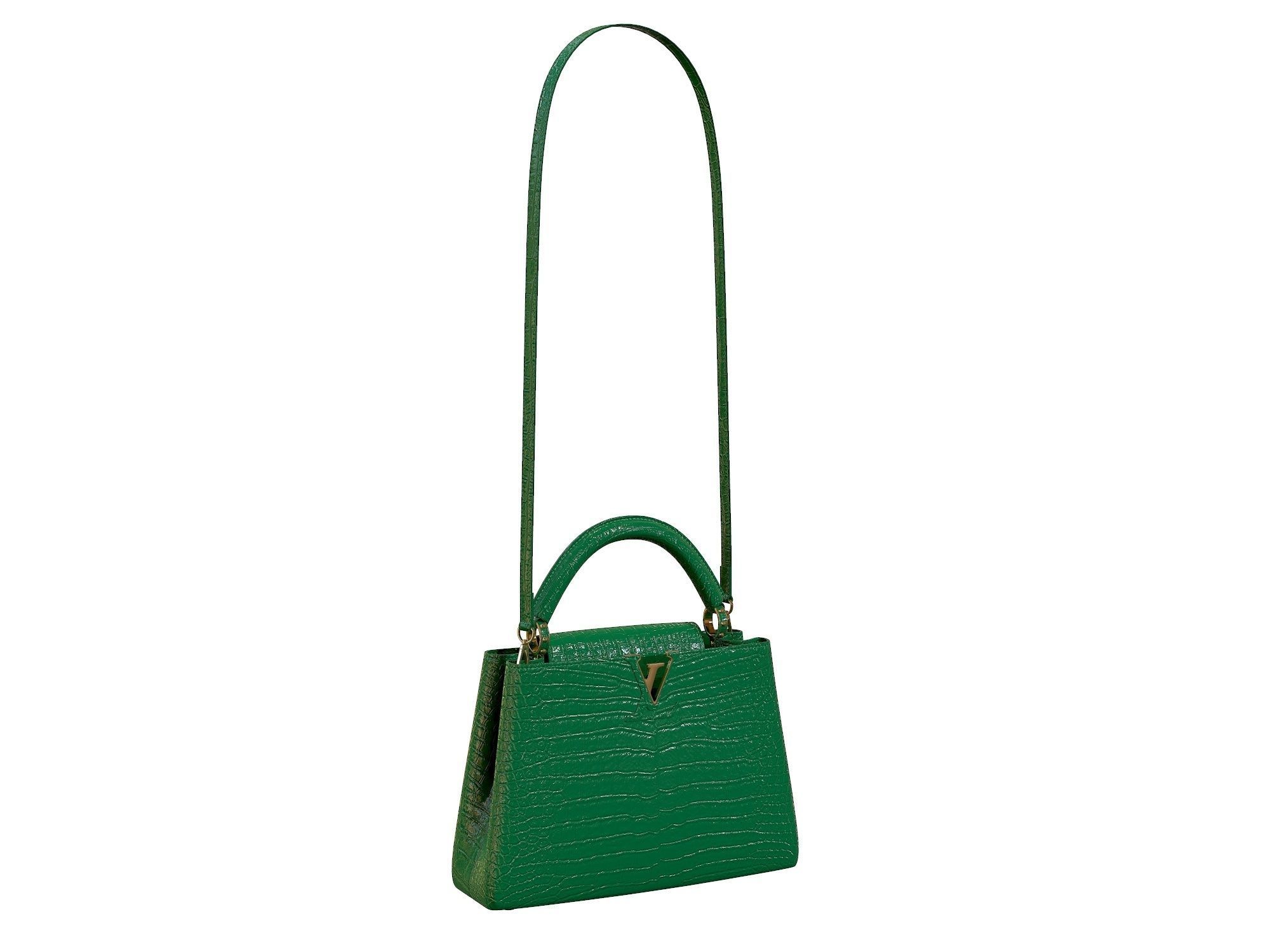 Louis Vuitton bag Capucines Green Crocodile Leather 3D model_1